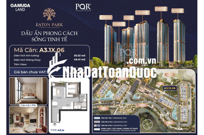 Giỏ hàng căn hộ Eaton Park giá gốc CĐT -  căn hộ cao cấp 1PN, 2PN, 3PN, Shophouse Eaton Park - Gamuda Land, quận 2