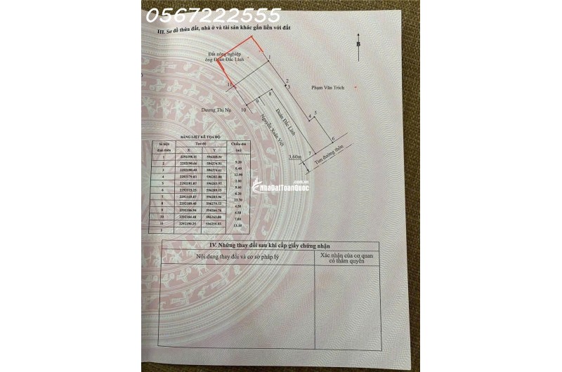Chính chủ bán đất tuyến 2 tỉnh lộ 403, thôn Ngũ Đoan, huyện Kiến Thụy, Hải Phòng.
