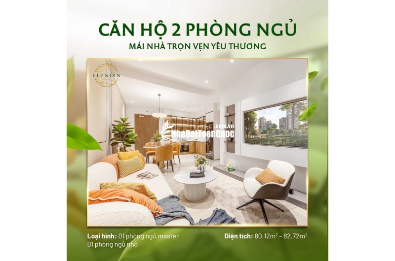 Căn hộ Elysian quận 9, rổ hàng đa dạng các căn từ 1,2,3PN giá tốt view đẹp, mua ngay trực tiếp CĐT, CK 8%, Thanh toán 5% ký HĐMB