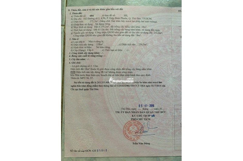 TP Thủ Đức ! Chính chủ bán khu nhà trọ 3 mặt tiền kinh doanh và 3 dãy gồm 12 phòng trọ, Tel : 0919833111 ( chính chủ )