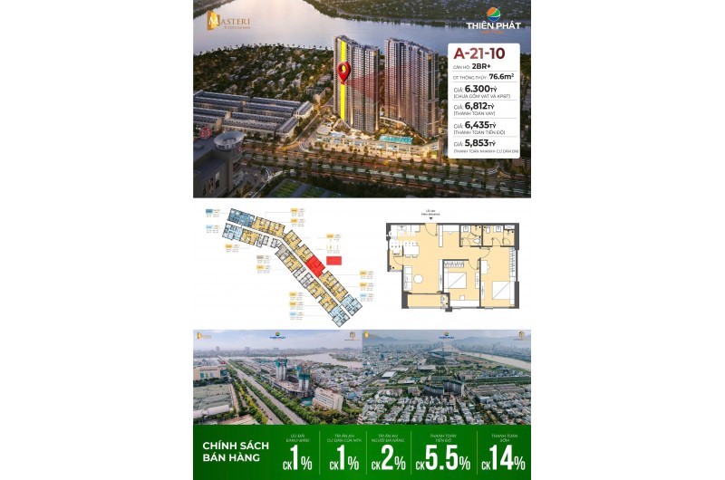  CĂN MẶT SÔNG – VIEW PHÁO HOA ĐỘC QUYỀN – MASTERI ĐÀ NẴNG 