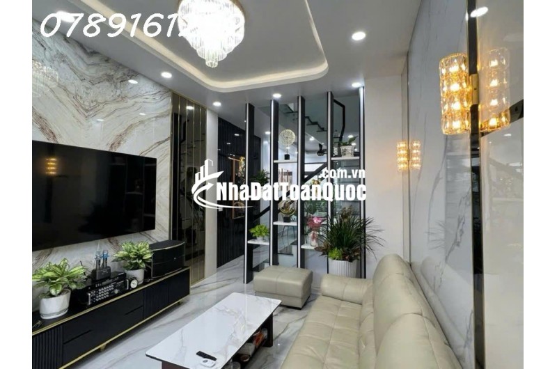 HẺM XE HƠI - NƠ TRANG LONG - P13 - 60M2 - 4 TẦNG - 4PN - SỔ VUÔNG - HOÀN CÔNG - TẶNG NỘI THẤT -  8TỶ 6