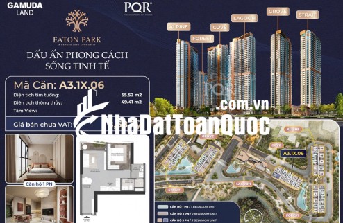 Giỏ hàng căn hộ Eaton Park giá gốc CĐT -  căn hộ cao cấp 1PN, 2PN, 3PN, Shophouse Eaton Park - Gamuda Land, quận 2