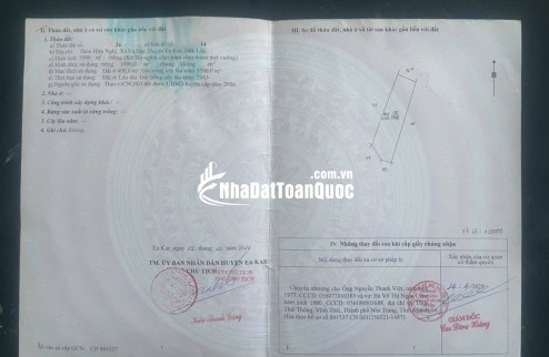 BÁN ĐẤT TẠI EA KAR DAK LAK, DT 3990M2, SHR, CHỈ 600K/M2. LH:0909149394.