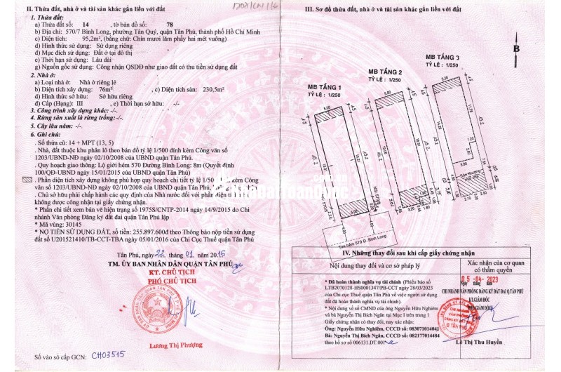Cần bán nhà MT hẻm 8m Bình Long 95,2m giá 11,99 tỷ