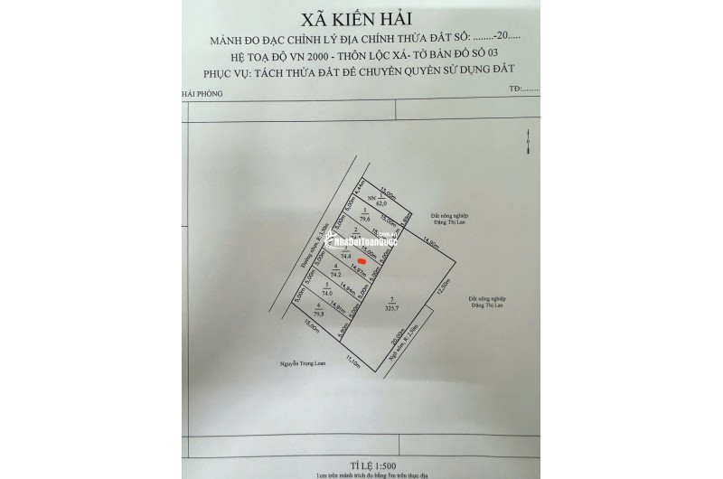 Bán đất F0 giá hiếm chỉ 1,3x tỷ – lô đẹp Lộc Xá, Kiến Thụy, Hải Phòng  ZALO 0567 222 555