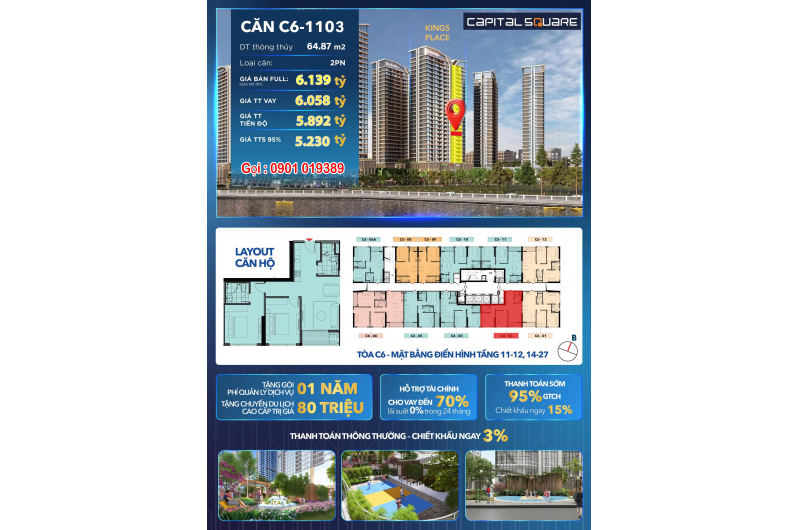 Capital Square - Dòng Tiền Ổn Định Đầu Tư. Ngay Sông Hàn Nơi ở Lý Tưởng Tại Đà Nẵng