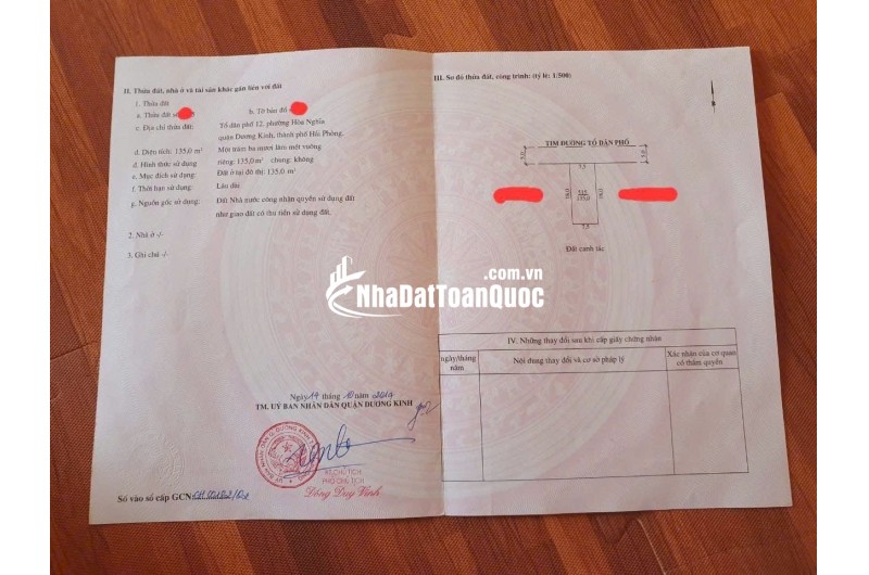 22.5 tr/m2 135m2 Hoà Nghĩa Dương Kinh Zalo 0567222555