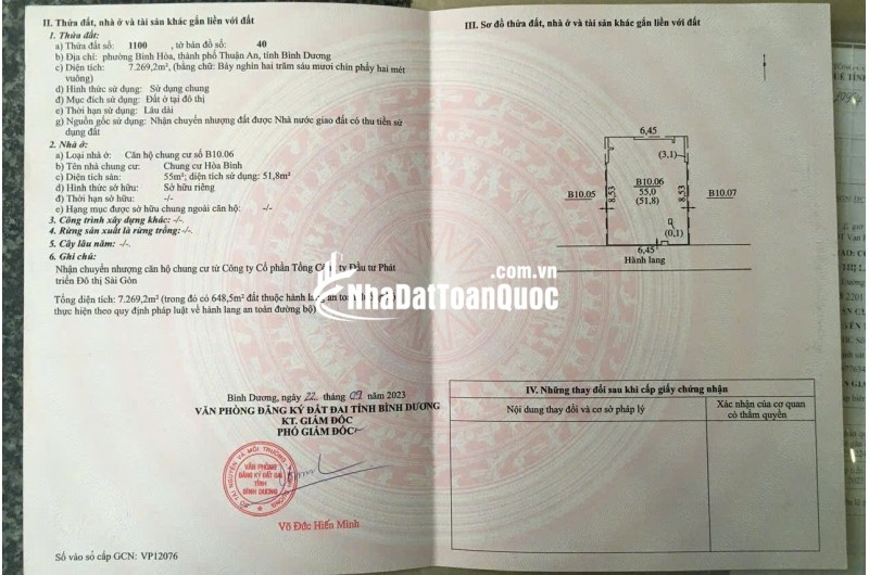 BÁN VÀ CHO THUÊ CĂN HỘ CHUNG CƯ HÒA BÌNH TẠI THUÂN AN. LH:0375240793 HOẶC 0943242321