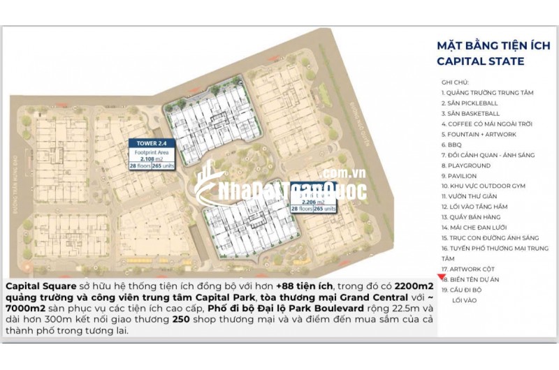 Căn hộ 1 phòng ngủ tại dự án Capital Square Đà Nẵng – Tòa C6 Kings Place