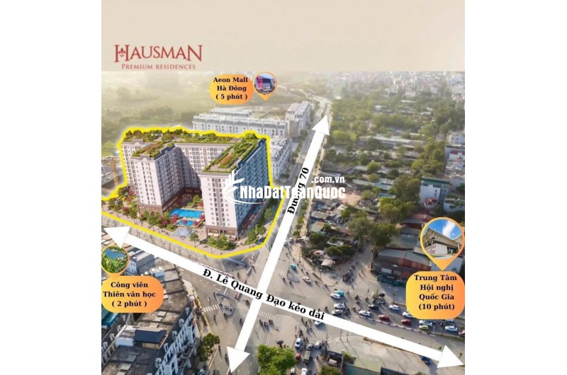 Căn ngoại giao tầng đẹp tại Hausman Premium Residences Đại Mỗ