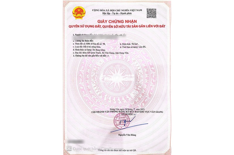 Nhỉnh 3 tỷ có ngay 70.7m2 đất Liên Nghĩa - Văn Giang - Hưng Yên