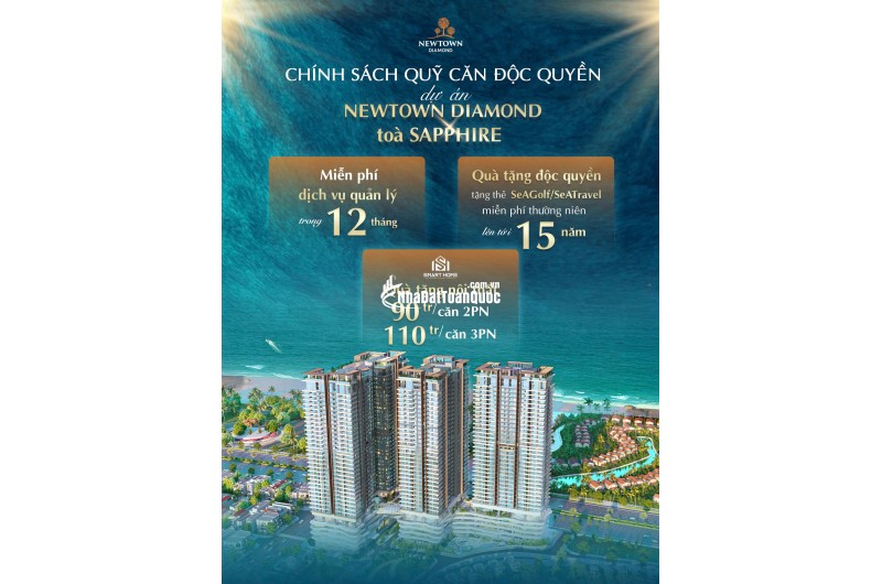 NEWTOWN DIAMOND – TÒA SAPPHIRE: NHẬN BOOKING GIỮ CHỖ CĂN HỘ BIỂN
