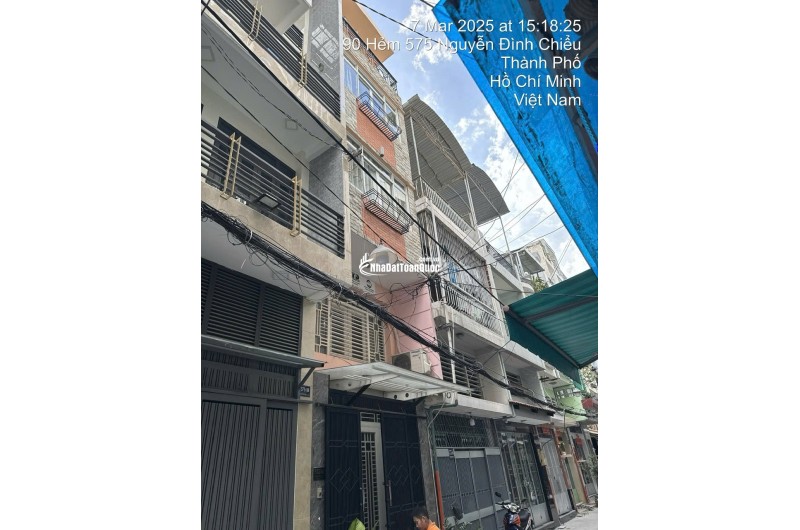 Bán Nhà 575/86 Nguyễn Đình Chiểu, Quận 3. DT: 3.2m*10m. CN: 29m2. 5 Tầng. Giá 9.9  tỷ