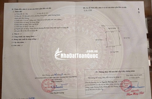 Đất ngõ ô tô giá chỉ 8xx triệu – Mạc Đăng Doanh, Hưng Đạo, Dương Kinh  ZALO 0567 222 555