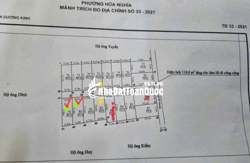 1.4x tỷ 50m2 Hải Phong Dương Kinh, sát dự án Vinhomes Dương Kinh – Kiến Thụy Zalo 0567222555