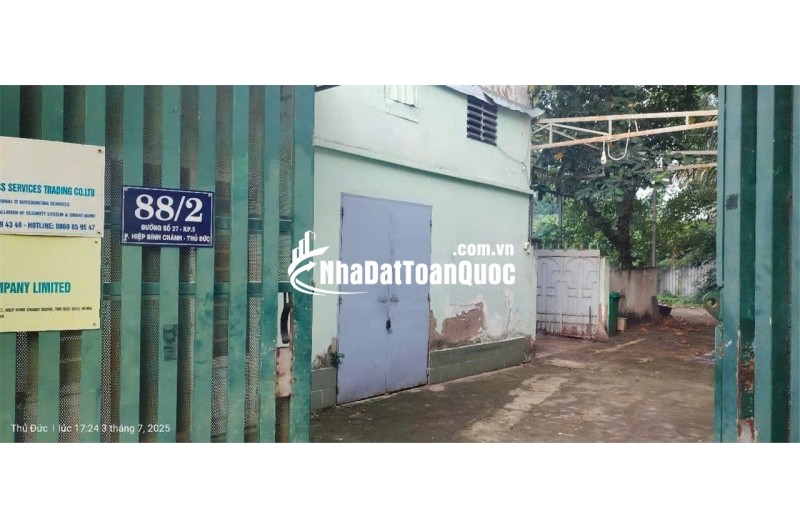 Bán nhà vườn 701m2 vuông vức siêu đẹp ở KDC Hiệp Bình Chánh Thủ Đức