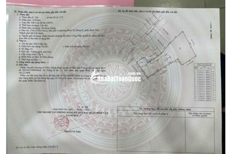 Bán nhà 319m2 Hẻm Đường SINCO Quận Bình Tân, vị trí siêu đẹp
