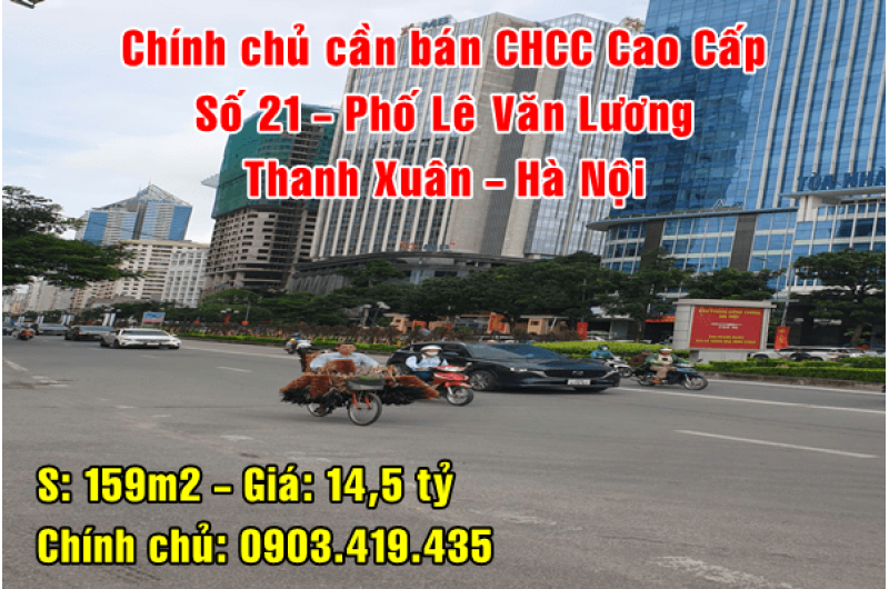 Chính chủ cần bán căn hộ chung cư cao cấp số 21 phố Lê Văn Lương, Thanh Xuân, Hà Nội