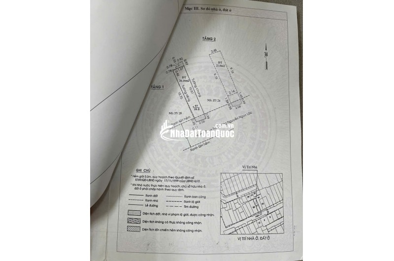 Bán nhà 1 trệt 1 lầu 37/26 Nguyễn Ngọc Lộc , P14 Q10