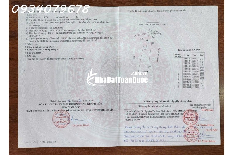 Nhà vườn Sông Cầu Khánh Vĩnh cần bán