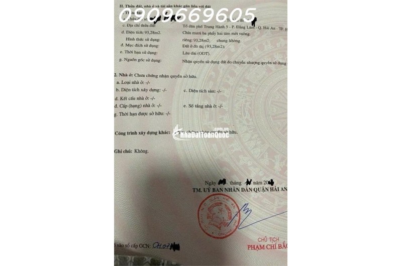 NHÀ BÁN LÔ ĐẤT KHỦNG 420M2 - ĐƯỜNG NAM TRUNG HÀNH - HẢI AN - HẢI PHÒNG