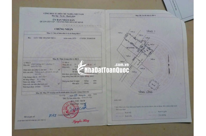NHÀ VỊ TRÍ ĐẸP – GIÁ TỐT  – CHÍNH CHỦ BÁN NHÀ TẠI Phường 17 , Gò Vấp , HCM