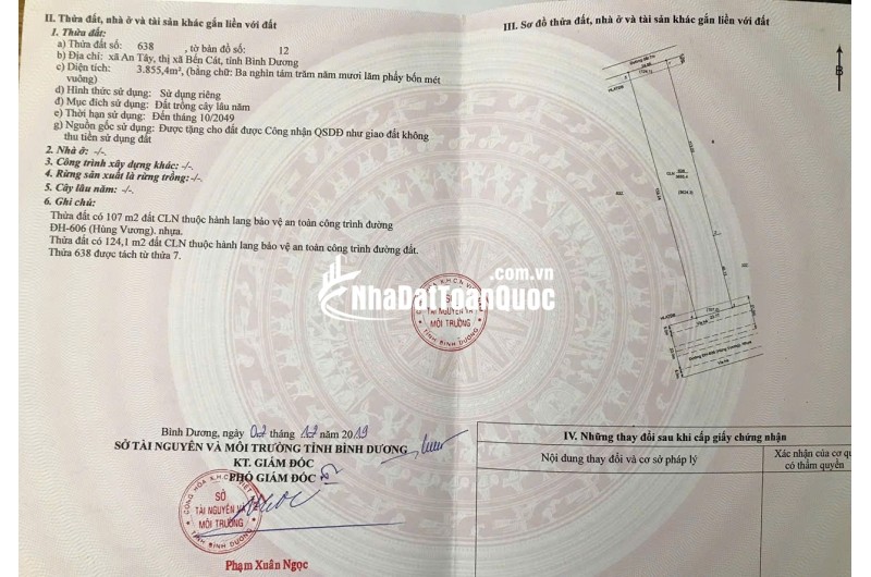ĐẤT ĐẸP- GIÁ TỐT CẦN BÁN NHANH LÔ ĐẤT 2 MẶT TIỀN Hùng Vương 3855m2 tại p. Tây Nam, TP HCM