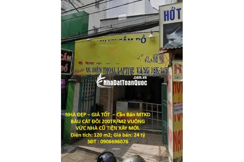 NHÀ ĐẸP – GIÁ TỐT  – Cần Bán MTKD BÀU CÁT ĐÔI 200TR/M2 VUÔNG VỨC NHÀ CŨ TIỆN XÂY MỚI.