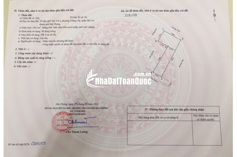 ĐẤT CHÍNH CHỦ - VỊ TRÍ ĐẸP Mặt Tiền Tại Tổ Tân Vũ 2, Phường Tràng Cát, Hải An, Hải Phòng