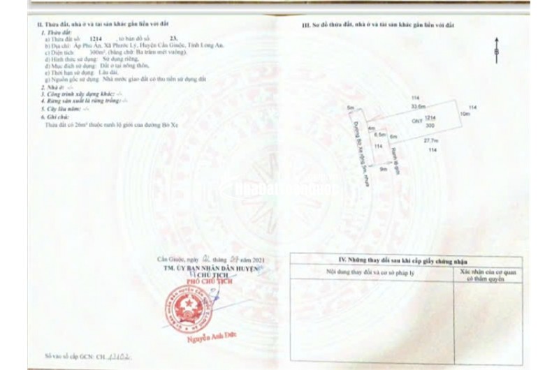 ĐẤT ĐẸP - ĐẦU TƯ SINH LỜI - Cần Bán Gấp Lô Đất Tiềm Năng Xã Phước Lý, Cần Giuộc, Long An