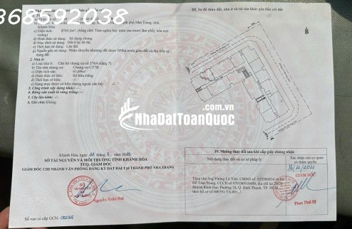 GẤP : BÁN CHUNG CƯ VĨNH ĐIÊM TRUNG NHA TRANG
