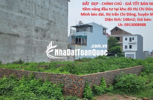 ĐẤT  ĐẸP - CHÍNH CHỦ - GIÁ TỐT BÁN NHANH lô đất đẹp tiềm năng đầu tư tại huyện Mê Linh, TP Hà Nội