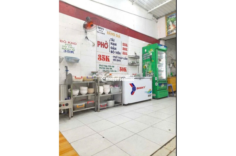 Cần sang quán phở đủ đồ dùng tại 45A Ung Văn Khiêm Bình Thạnh