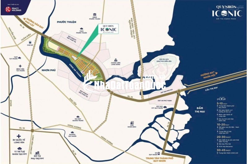 Bán  đất dự án đẹp ở mặt tiền QL19 Quy Nhơn Giá chỉ từ 2,2 tỷ/lô diện tích 80m2, Hỗ trợ trả góp không lãi suất