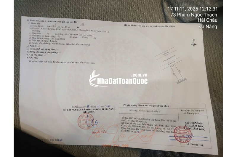 Chủ cần tiền ra nhanh.
Đường 10,5m. Võ Văn Ngân giá 5,950 tỷ- hoà xuân
Lh: 0843.222222 chính chủ