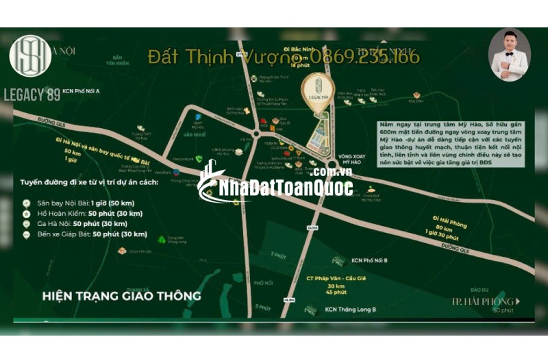 Nhận booking LEGACY 89 ( CĐT Hưng Hải ) địa điểm Đắc Địa Nhất Phường Mỹ Hào, Hưng Yên