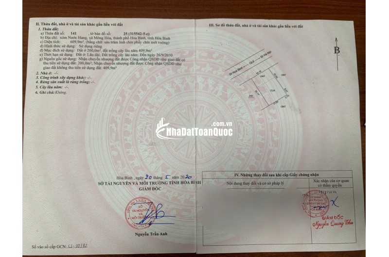  ĐẤT MẶT TIỀN QUỐC LỘ 6 – TRUNG TÂM KỲ SƠN 