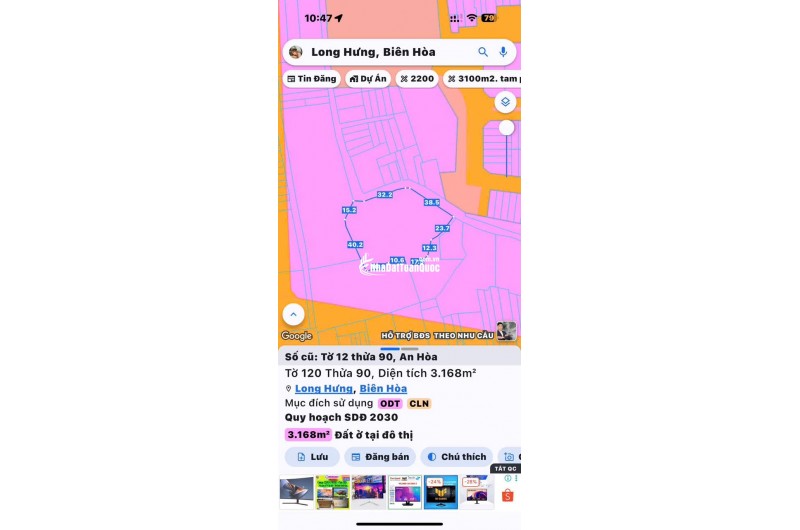 Bán đất 1 sẹt đường QL 51-Tại Long Hưng - Đồng Nai. 0909808615