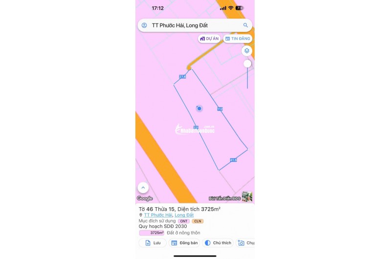 Chính chủ gửi bán đất ngay Mỹ Thuận-Long Mỹ-Bà Rịa (Phước Hải Long Đất mới,gần trường cấp 3 Dương Bạch Mai- Bà Rịa) -0909808615