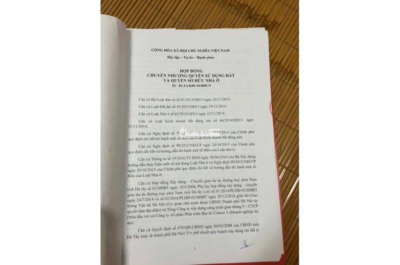 BÁN ĐẤT DỰ ÁN THANH HÀ, HÀ NỘI.