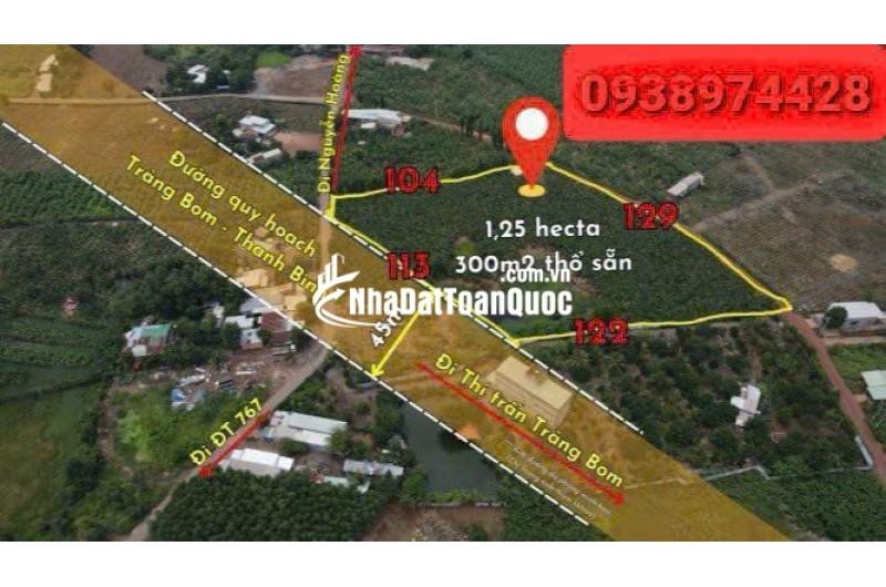 Bán đất 2 Mặt Tiền Đường Tổ 1 - Tân Lập 2 
Xã Cây Gáo, Huyện Trảng Bom, Tỉnh Đồng Nai-0909808615