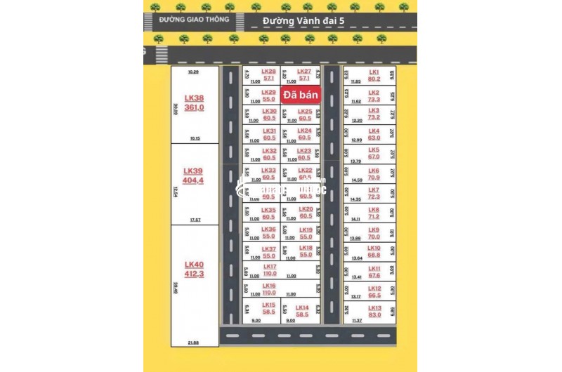 Lô đất diện tích 70,9 m liền kề vs các Cụm CN Thanh Cao, Thanh Hà, Phú Thành đặc biệt tiếp giáp với khu đất đấu giá tại Cao Dương