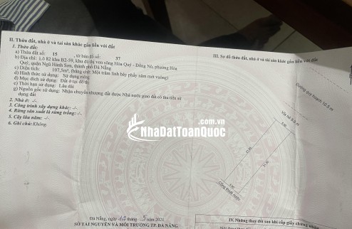 Bán nhà trong ngõ Đà Nẵng, Ngũ Hành Sơn: 100m2, sổ đỏ chính chủ, giá chỉ 6.5 tỷ - Cơ hội an cư lý tưởng!