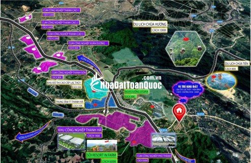 Đất nền S= 64,4 m tại Phú Thành, Lạc Thủy. Vị trí đẹp tiếp giáp với Sỏi Resort, Utopia Resort.