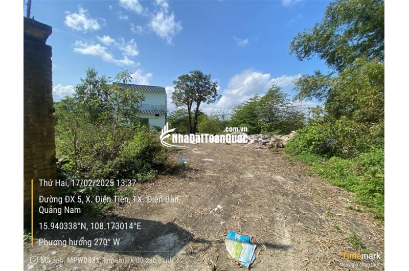 Bán đất thôn 2 Thái Sơn, phường Điện Bàn Bắc, TP Đà Nẵng.