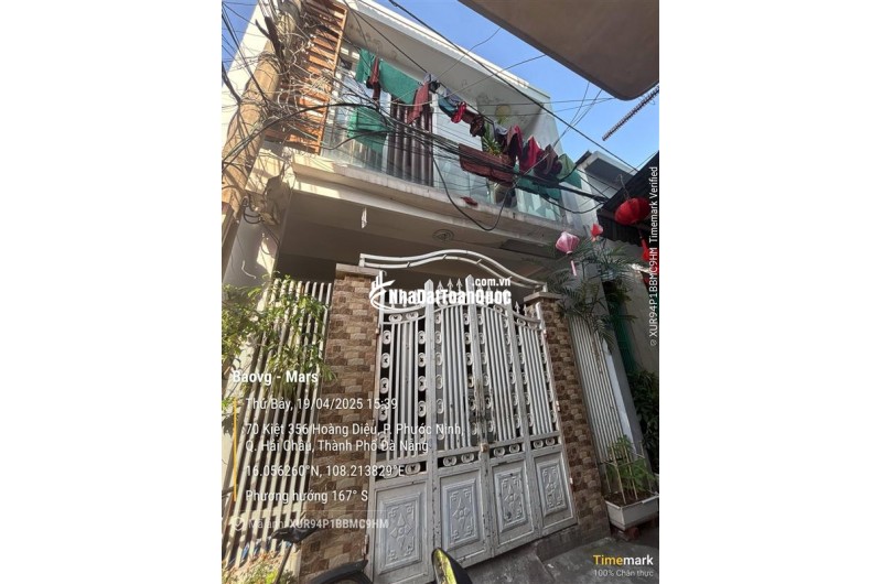 Bán nhanh nhà 2 tầng kiệt 356 Hoàng Diệu, Đà Nẵng.