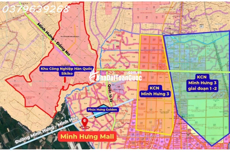BÁN ĐẤT GIÁ RẺ-  CÓ THỔ CƯ- SỔ SẴN- GẦN KCN MINH HƯNG- GIÁ CHỈ TỪ 595TR