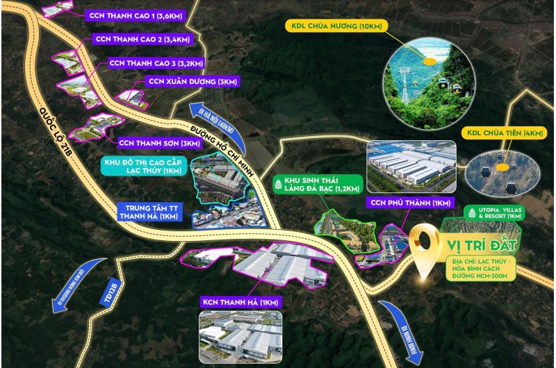  ĐẤT NỀN LÕI KCN – GIÁ 5XX TRIỆU/LÔ tại LẠC THỦY, HÒA BÌNH