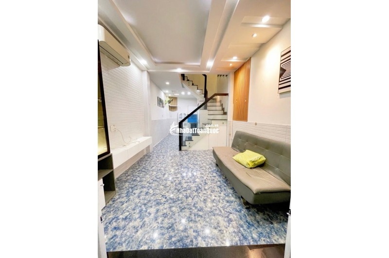 HẺM THÔNG PHAN VĂN TRỊ P.11 BÌNH THẠNH - 30M RA MẶT TIỀN - 4 TẦNG BTCT 5PN MỚI ĐẸP - DT 36M² (3.6x10) - SD 140M² SỔ A4 - CHỈ 6.x TỶ.